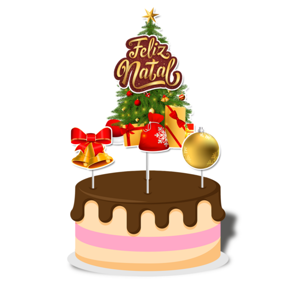 Topo de bolo Padrão - Natal