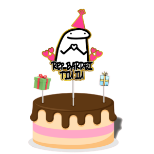 Topo de bolo Padrão - Flork 2 Rep Bardei iu iu