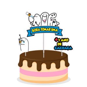 Topo de bolo Padrão - Flork cachaça