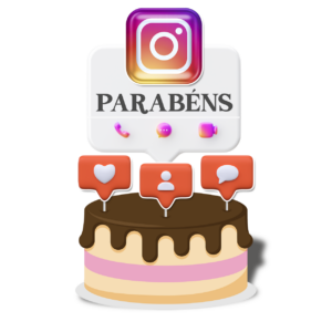 Topo de bolo Padrão - Instagram