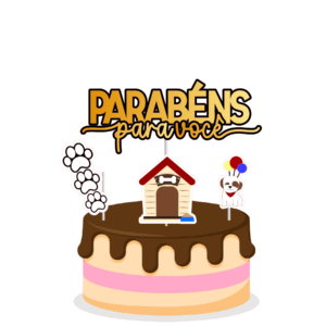 Topo de bolo Padrão - Pet 1