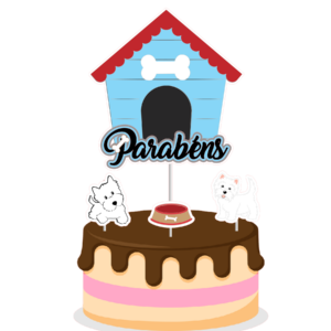 Topo de bolo Padrão - Pet 2