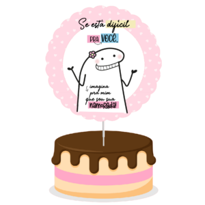 Topo de bolo Padrão - Flork 6 cômico feminino