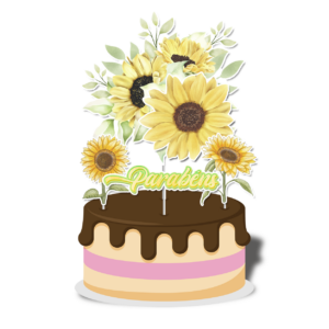 Topo de bolo Padrão - Girassol