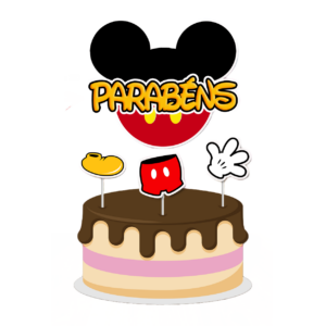 Topo de bolo Padrão - Orelha de ratinho