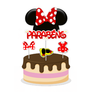 Topo de bolo Padrão - Orelha de ratinha