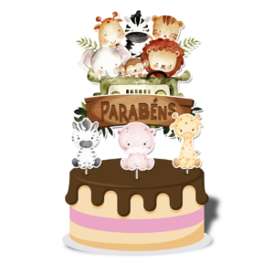 Topo de bolo Padrão - Safari